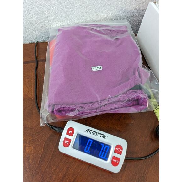 Grace Elements Eyelet Blouse M Purple Light Tank Asymmetric Scoop Neck Knit - Picture 8 of 8